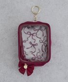 【メゾンドフルール/Maison de FLEUR】のリボンプリントクリアポーチ Red|ID: prp329100004763779 ipo3291000000034484927