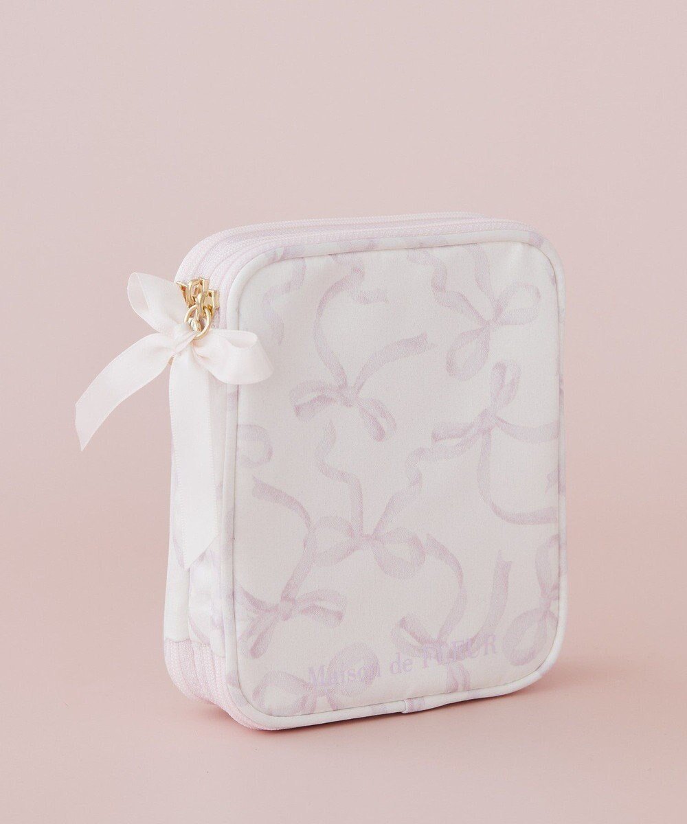 【メゾンドフルール/Maison de FLEUR】のリボンプリントマルチケース インテリア・キッズ・メンズ・レディースファッション・服の通販 founy(ファニー) 　ファッション　Fashion　レディースファッション　Fashion for Women　ミニ財布・二つ折り財布　Wallets & Card Cases　ポーチ&ミニバッグ　Pouches & Mini Bags　おすすめ　Recommended / Our Picks　サテン　Satin, Glossy Fabric　ポケット　Pocket, Pocket Detail　ポーチ　Pouch, Small Case　メッシュ　Mesh, Net Fabric　リボン　Ribbon, Bow　財布　Wallet, Purse　Pink|ID: prp329100004763780 ipo3291000000034484943