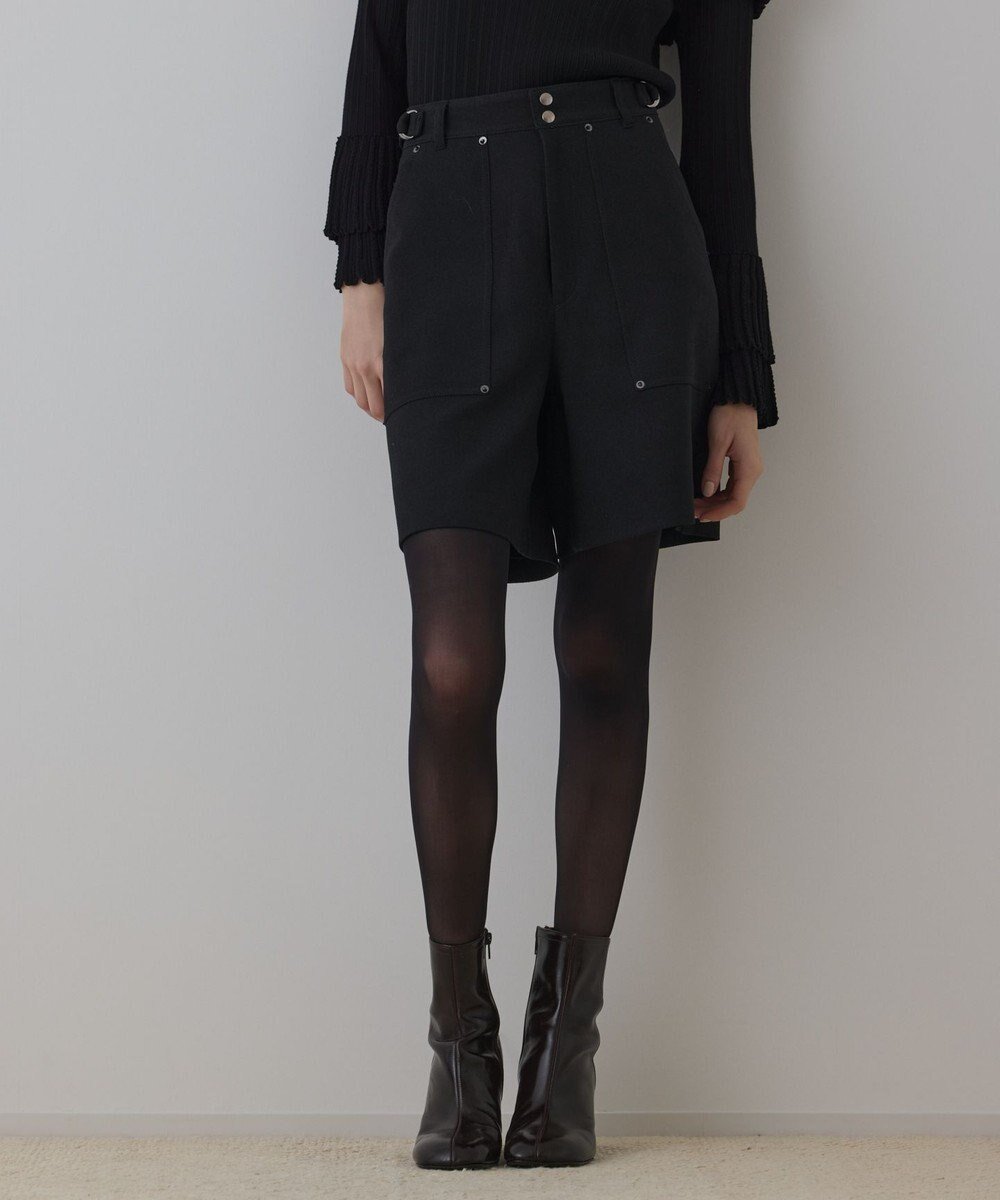 【グレース コンチネンタル/GRACE CONTINENTAL】のツイーディーハーフパンツ インテリア・キッズ・メンズ・レディースファッション・服の通販 founy(ファニー) ファッション Fashion レディースファッション Fashion for Women パンツ Pants & Trousers ショートパンツ・ハーフパンツ High-Waisted & Relaxed Shorts シンプル Simple, Minimal ハーフ Half, Half-Length バランス Balance, Style Balance パッチ Patch, Appliqué ポケット Pocket, Pocket Detail ミリタリー Military, Army Style 冬 Winter / This Winter 春 Spring 秋 Autumn A/W・秋冬 Autumn/Winter ブラック|ID: prp329100004763784 ipo3291000000034484965