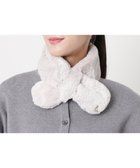 【ムーンバット/MOONBAT】のFURLA(フルラ)プチリボンマフラー アーチロゴ フェイクファー ライトグレー|ID: prp329100004763795 ipo3291000000034485010