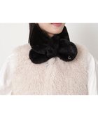 【ムーンバット/MOONBAT】のFURLA(フルラ)プチリボンマフラー アーチロゴ フェイクファー ブラック|ID: prp329100004763795 ipo3291000000034485013