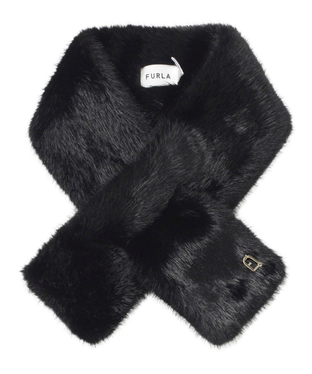 【ムーンバット/MOONBAT】のFURLA(フルラ)差し込みファーティペット マフラー アーチロゴ フェイクファー インテリア・キッズ・メンズ・レディースファッション・服の通販 founy(ファニー) ファッション Fashion レディースファッション Fashion for Women マフラー・スヌード / 冬小物の定番 Scarves & Mufflers イタリア Italy エレガント 上品 Elegant コレクション Collection, Seasonal Line ストール Stole, Wrap スヌード Snood, Infinity Scarf パターン Pattern, Design Print フェイクファー Faux Fur, Imitation Fur マフラー Scarf, Muffler ラグジュアリー Luxury, Elegant リアル Real, Realistic A/W・秋冬 Autumn/Winter ブラック|ID: prp329100004763797 ipo3291000000034485032