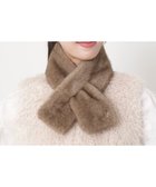 【ムーンバット/MOONBAT】のFURLA(フルラ)差し込みファーティペット マフラー アーチロゴ フェイクファー ブラウン|ID: prp329100004763797 ipo3291000000034485035