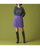 【グレース コンチネンタル/GRACE CONTINENTAL】のリングウールミニスカート パープル|ID: prp329100004763800 ipo3291000000035348414