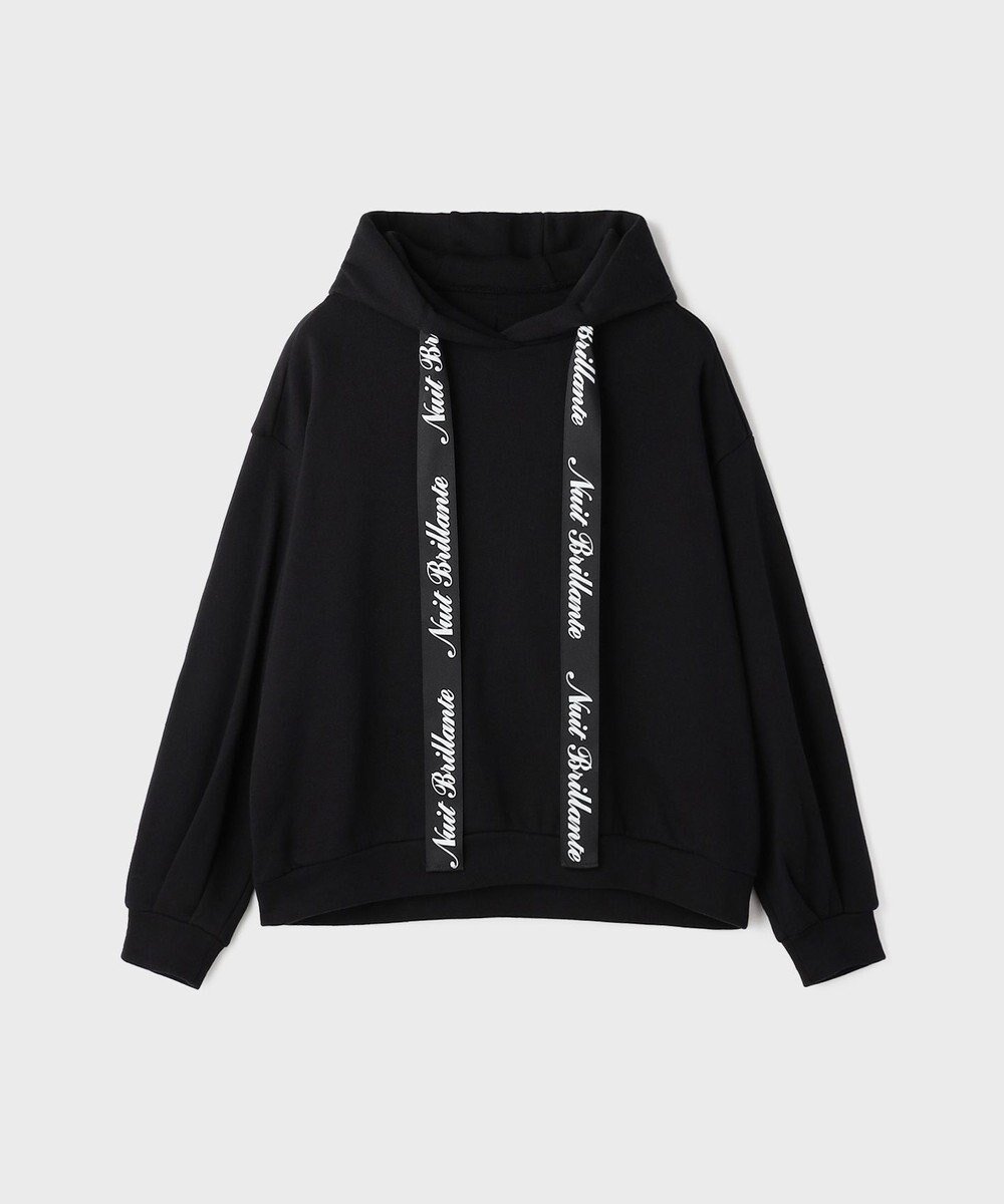 【グレース コンチネンタル/GRACE CONTINENTAL】の【オンライン・イベント会場限定】Brillanteフ-ディ- インテリア・キッズ・メンズ・レディースファッション・服の通販 founy(ファニー) 　ファッション　Fashion　レディースファッション　Fashion for Women　トップス・カットソー　Cut & Sew Tops　レディースパーカー・カジュアルフーディー　Casual Hoodies & Sweatshirts　バルーン　Balloon, Balloon Silhouette　パーカー　Hoodie, Parka　リボン　Ribbon, Bow　定番　Standard, Basic Item　A/W・秋冬　Autumn/Winter　ブラック|ID: prp329100004763807 ipo3291000000034485086