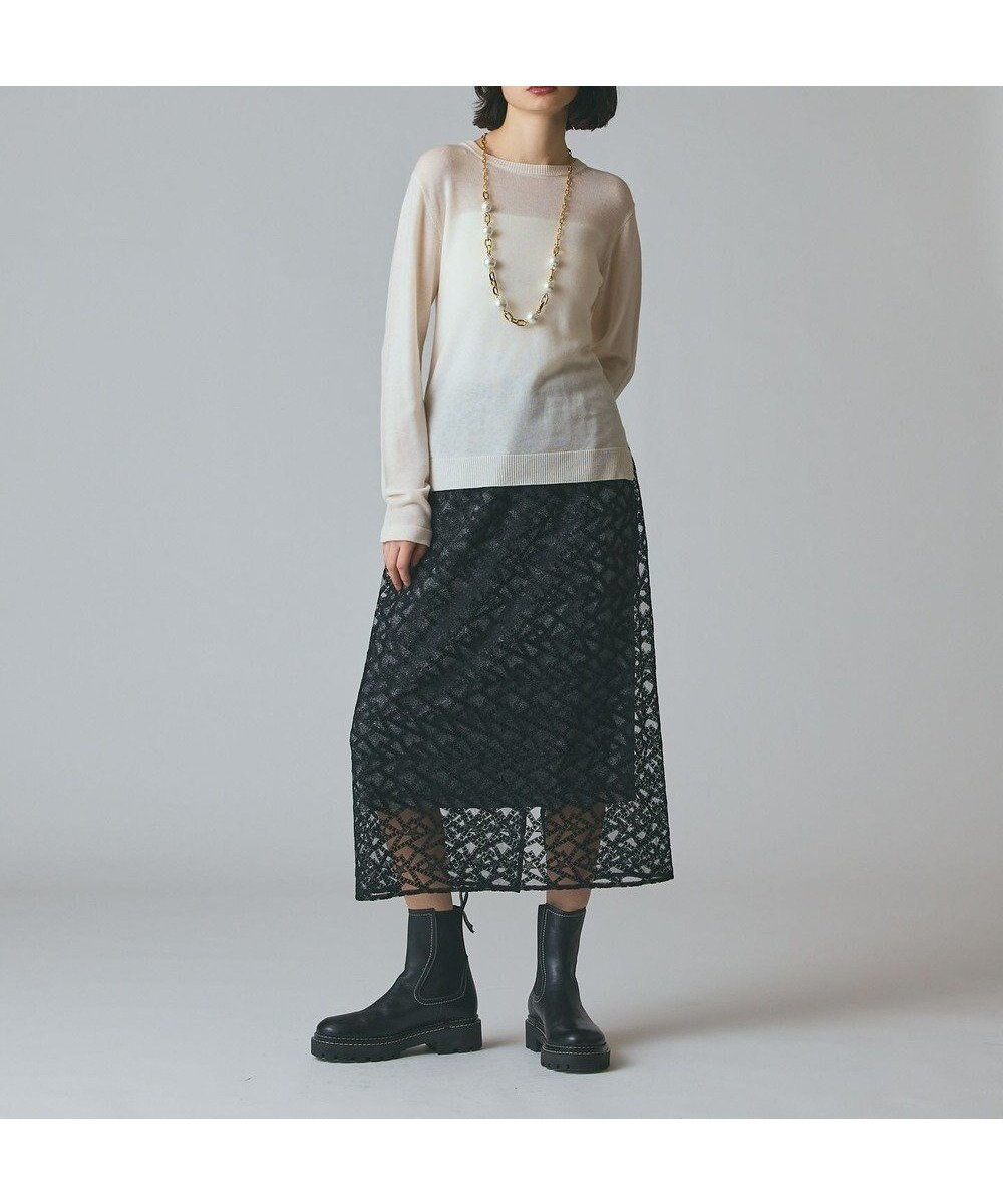 【グレース コンチネンタル/GRACE CONTINENTAL】のスターembチュールスカート インテリア・キッズ・メンズ・レディースファッション・服の通販 founy(ファニー) 　ファッション　Fashion　レディースファッション　Fashion for Women　スカート　Skirts　インナー　Innerwear　ストレート　Straight, Straight Cut　スペシャル　Special, Limited Edition　チュール　Tulip, Tulip Motif　デニム　Denim, Jeans Material　モチーフ　Motif, Design Theme　リュクス　Luxury, Elegant, High-End, Chic　A/W・秋冬　Autumn/Winter　ブラック|ID: prp329100004763809 ipo3291000000035588334