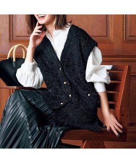 【アンフィーロ 自由区/UNFILO】 【STORY×UNFILO】シャギーニット ベスト人気、トレンドファッション・服の通販 founy(ファニー) ファッション Fashion レディースファッション Fashion for Women アウター Coat / Outerwear Collection トップス・カットソー Cut & Sew Tops ニット Knit Tops & Sweaters ベスト&ジレ / 重ね着スタイル Vests & Gilets カーディガン Cardigan, Knitwear コラボ Collaboration, Collab シンプル Simple, Minimal スリット Slit, Slit Detail セーター Sweater, Knitwear ベスト Vest, Waistcoat ボトム Bottoms, Lower Wear メタル Metal, Metal Parts A/W・秋冬 Autumn/Winter 新作・新入荷 New Arrivals / New In |ID:prp329100004763820