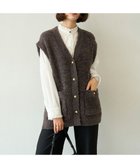 【アンフィーロ 自由区/UNFILO】の【STORY×UNFILO】シャギーニット ベスト チャコールブラウン|ID: prp329100004763820 ipo3291000000034485148