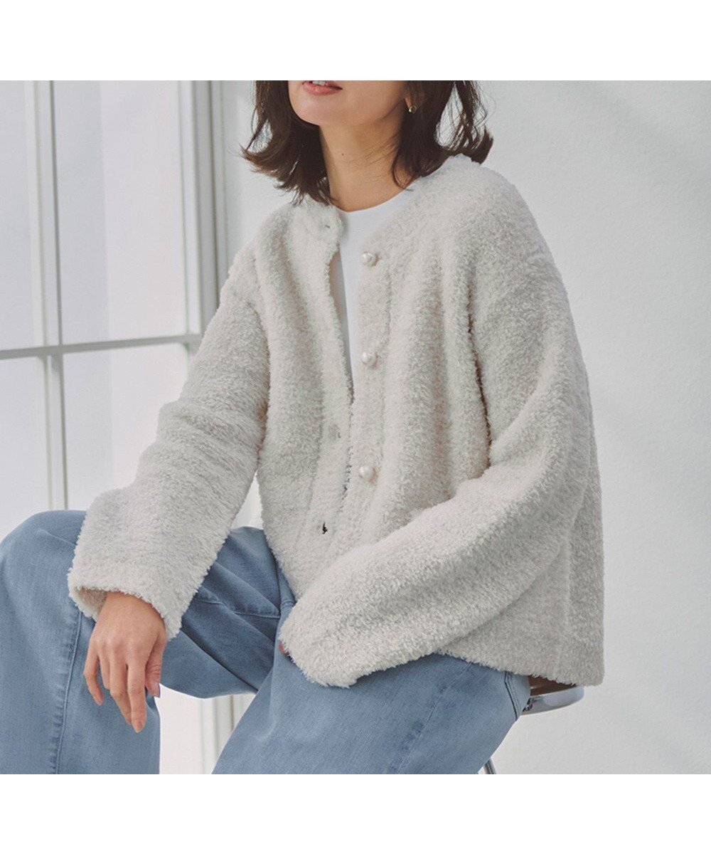 【アンフィーロ 自由区/UNFILO】の【STORY×UNFILO】シャギーニット カーディガン インテリア・キッズ・メンズ・レディースファッション・服の通販 founy(ファニー) 　雑誌掲載アイテム　Magazine Picks & Fashion Features　ファッション雑誌　Fashion Magazines　ストーリィ　STORY　ファッション　Fashion　レディースファッション　Fashion for Women　トップス・カットソー　Cut & Sew Tops　ニット　Knit Tops & Sweaters　カーディガン・羽織り　Layered Style Cardigans　1月号　January Issue　ウォッシャブル　Machine Washable　オケージョン　Occasion Wear　カーディガン　Cardigan, Knitwear　コラボ　Collaboration, Collab　雑誌　Magazine, Fashion Magazine　デニム　Denim, Jeans Material　パール　Pearl, Pearl Accent　ベスト　Vest, Waistcoat　ポケット　Pocket, Pocket Detail　リラックス　Relax, Relaxed Fit　A/W・秋冬　Autumn/Winter　新作・新入荷　New Arrivals / New In　グレージュ|ID: prp329100004763822 ipo3291000000035648349