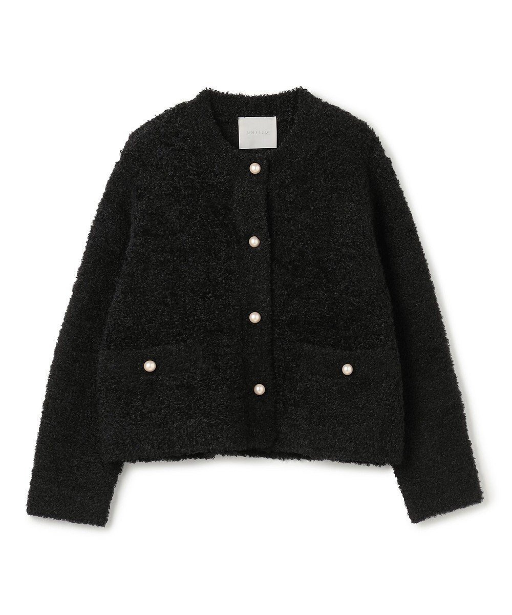 【アンフィーロ 自由区/UNFILO】の【STORY×UNFILO】シャギーニット カーディガン インテリア・キッズ・メンズ・レディースファッション・服の通販 founy(ファニー) 　雑誌掲載アイテム　Magazine Picks & Fashion Features　ファッション雑誌　Fashion Magazines　ストーリィ　STORY　ファッション　Fashion　レディースファッション　Fashion for Women　トップス・カットソー　Cut & Sew Tops　ニット　Knit Tops & Sweaters　カーディガン・羽織り　Layered Style Cardigans　1月号　January Issue　ウォッシャブル　Machine Washable　オケージョン　Occasion Wear　カーディガン　Cardigan, Knitwear　コラボ　Collaboration, Collab　雑誌　Magazine, Fashion Magazine　デニム　Denim, Jeans Material　パール　Pearl, Pearl Accent　ベスト　Vest, Waistcoat　ポケット　Pocket, Pocket Detail　リラックス　Relax, Relaxed Fit　A/W・秋冬　Autumn/Winter　新作・新入荷　New Arrivals / New In　ブラック|ID: prp329100004763822 ipo3291000000035648351