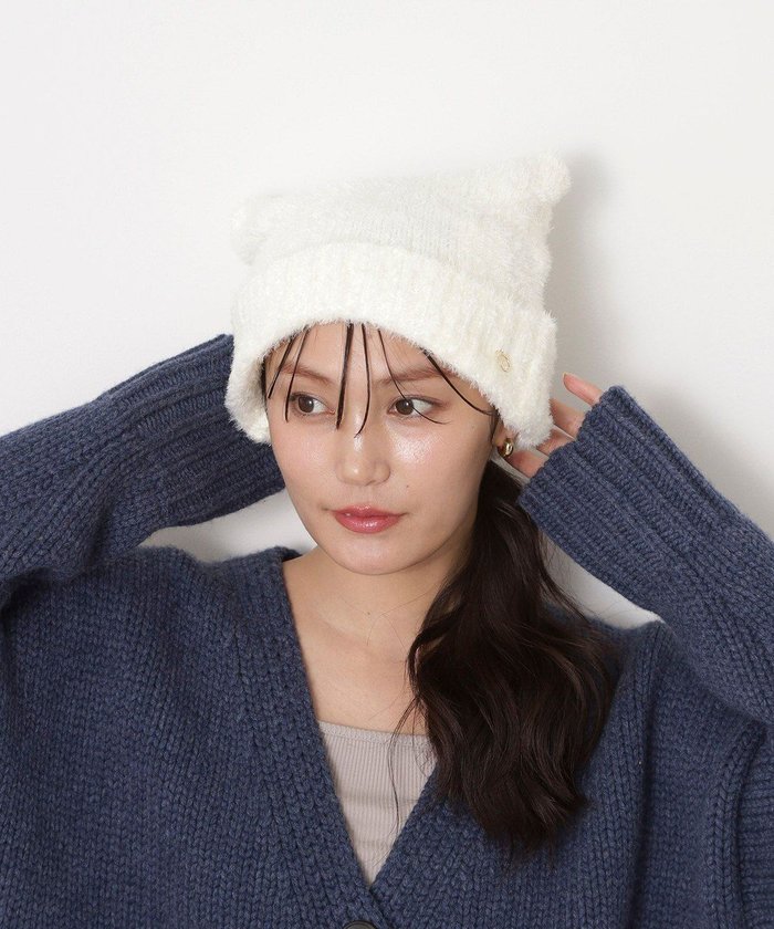 【ムーンバット/MOONBAT】のPAUL JOE ACCESSOIRES(ポール ジョー)ネコミミ シャギー ニット帽 インテリア・キッズ・メンズ・レディースファッション・服の通販 founy(ファニー) https://founy.com/ ファッション Fashion レディースファッション Fashion for Women トップス・カットソー Cut & Sew Tops ニット Knit Tops & Sweaters キャップ&ハット Hats & Caps キャップ Cap, Baseball Cap チャーム Charm, Pendant トレンド Trend, Trending Now ネコ Cat, Feline Motif 定番 Standard, Basic Item 帽子 Hat, Headwear |ID: prp329100004763827 ipo3291000000034485174