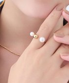 【フィービィー/phoebe】の【金属アレルギー対応】ミックスドットリング ゴールド/ニッケルフリー/パール ゴールド|ID: prp329100004763833 ipo3291000000035520688