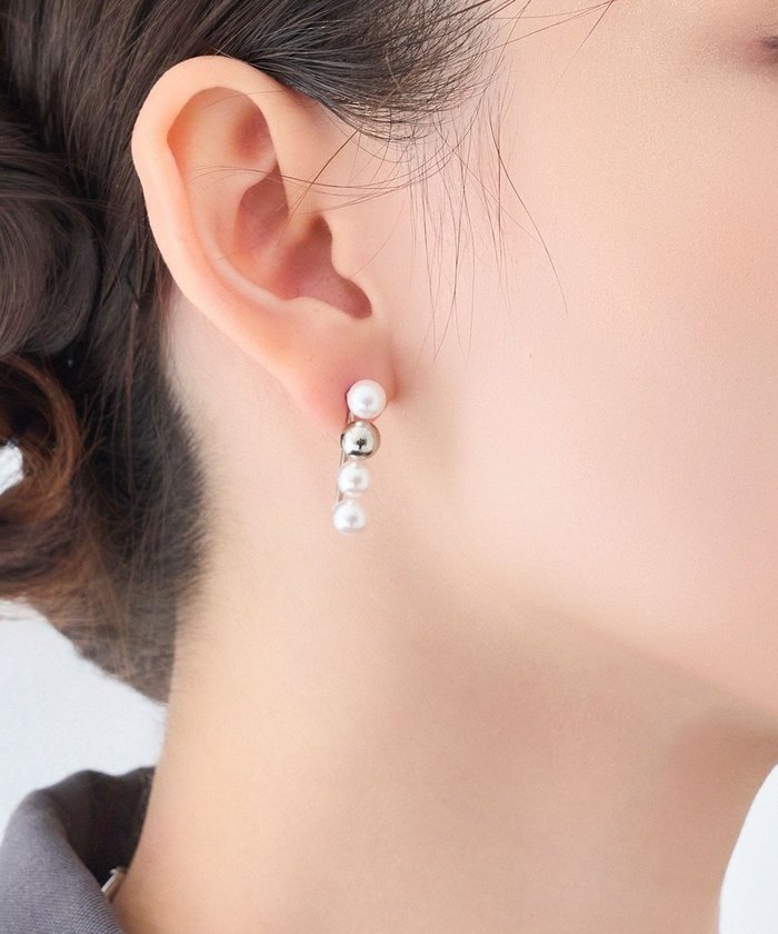 【フィービィー/phoebe】の【金属アレルギー対応】ミックスドットピアス シルバー/ニッケルフリー/パール インテリア・キッズ・メンズ・レディースファッション・服の通販 founy(ファニー) https://founy.com/ ファッション Fashion レディースファッション Fashion for Women アクセサリー Fashion Accessories オケージョン Occasion Wear シルバー Silver, Metallic Silver セレモニー Ceremony ドット Polka Dot, Dot Pattern パール Pearl, Pearl Accent メタル Metal, Metal Parts モチーフ Motif, Design Theme エレガント 上品 Elegant |ID: prp329100004763836 ipo3291000000035613437