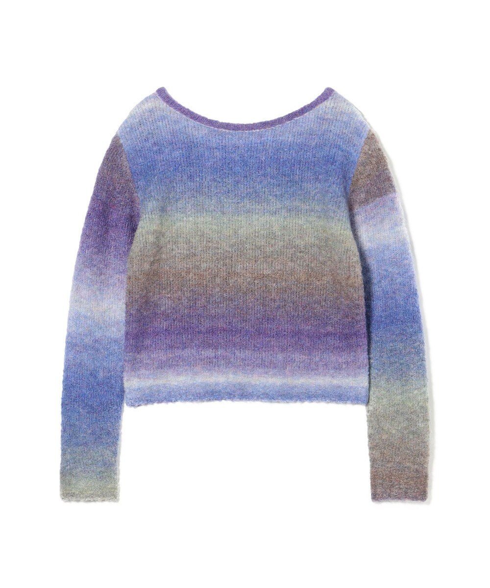 【チャコット/Chacott】のニットトップ インテリア・キッズ・メンズ・レディースファッション・服の通販 founy(ファニー) 　ファッション　Fashion　レディースファッション　Fashion for Women　トップス・カットソー　Cut & Sew Tops　ニット　Knit Tops & Sweaters　グラデーション　Gradient, Ombre　ラウンド　Round, Round Neck　ルーズ　Loose, Oversized　冬　Winter / This Winter　パープルグラデーション|ID: prp329100004763860 ipo3291000000034485277