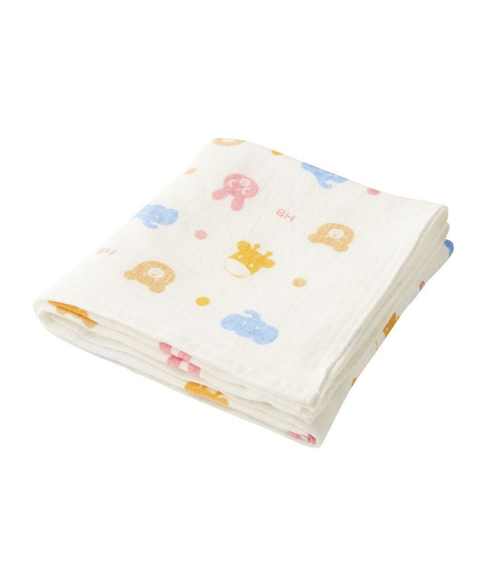 【ミキハウスホットビスケッツ/MIKI HOUSE HOT BISCUITS / KIDS】のガーゼバスタオル インテリア・キッズ・メンズ・レディースファッション・服の通販 founy(ファニー) ファッション Fashion キッズファッション Fashion for Kids タオル Towel, Bath Towel ハンカチ Handkerchief, Hanky プリント Print, Printed Pattern ベビー Baby, Babywear アイボリー|ID: prp329100004764792 ipo3291000000034495525