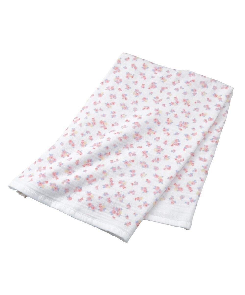 【ミキハウスホットビスケッツ/MIKI HOUSE HOT BISCUITS / KIDS】のガーゼバスタオル インテリア・キッズ・メンズ・レディースファッション・服の通販 founy(ファニー) ファッション Fashion キッズファッション Fashion for Kids タオル Towel, Bath Towel ハンカチ Handkerchief, Hanky プリント Print, Printed Pattern ベビー Baby, Babywear 白×ピンク|ID: prp329100004764792 ipo3291000000034495526