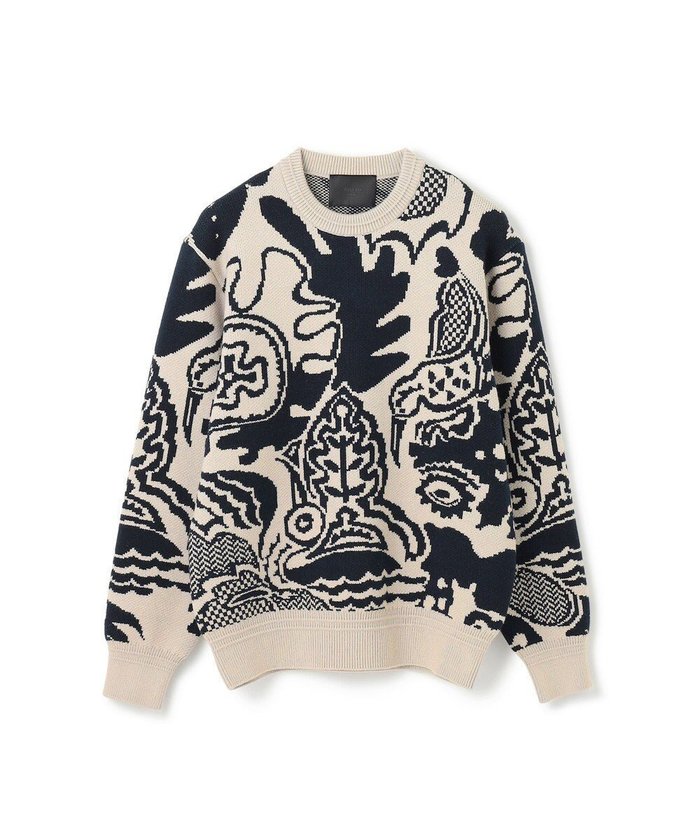 【ジョゼフ オム/JOSEPH HOMME / MEN】の【HIGH GRADE LINE】フォークアートジャガード クルーネックニット インテリア・キッズ・メンズ・レディースファッション・服の通販 founy(ファニー) https://founy.com/ ファッション Fashion メンズファッション Fashion for Men トップス・カットソー Cut & Sew Tops ニット・セーター / 定番トップス Knit Tops & Sweaters 春 Spring ストレッチ Stretch, Stretchy Fabric セーター Sweater, Knitwear S/S・春夏 SS, Spring/Summer, Warm Season 夏 Summer |ID: prp329100004764815 ipo3291000000034495643