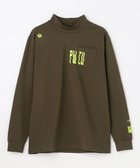 【ピーダブリュサーキュラス/PW CIRCULUS / MEN】の【裏起毛であたたか】【MEN】WAVY LOGO 裏起毛ロングスリーブモックネックT ゴルフ カーキ系|ID: prp329100004764829 ipo3291000000034495732
