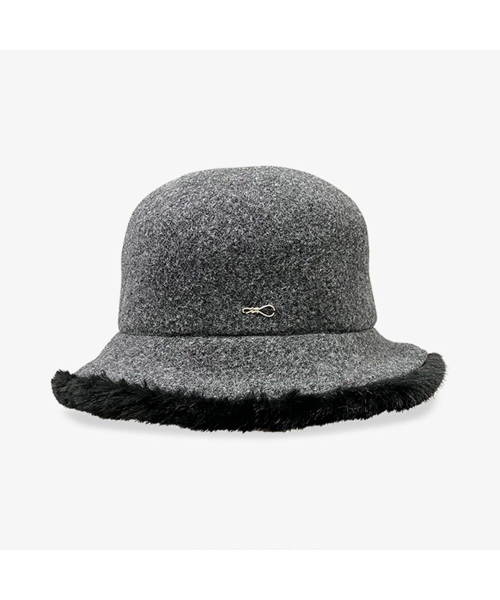 【林八百吉商店/HAYASHIYAOKICHI】のun chapeau ファー付きセーラー インテリア・キッズ・メンズ・レディースファッション・服の通販 founy(ファニー) ファッション Fashion レディースファッション Fashion for Women キャップ&ハット Hats & Caps チャーム Charm, Pendant ワンポイント One Point, Statement Accent エレガント 上品 Elegant 帽子 Hat, Headwear A/W・秋冬 Autumn/Winter ブラック|ID: prp329100004764831 ipo3291000000034495748