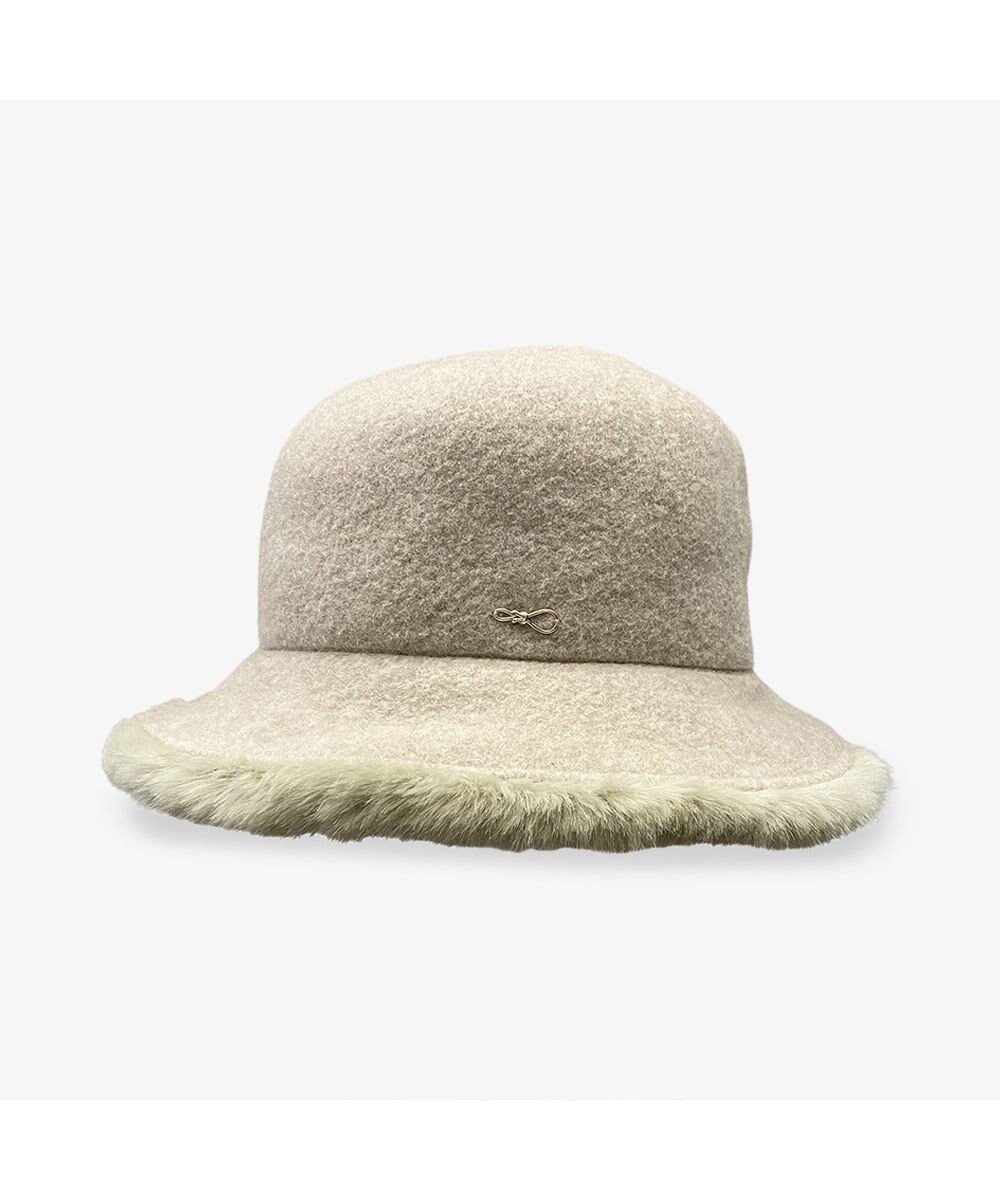 【林八百吉商店/HAYASHIYAOKICHI】のun chapeau ファー付きセーラー インテリア・キッズ・メンズ・レディースファッション・服の通販 founy(ファニー) ファッション Fashion レディースファッション Fashion for Women キャップ&ハット Hats & Caps チャーム Charm, Pendant ワンポイント One Point, Statement Accent エレガント 上品 Elegant 帽子 Hat, Headwear A/W・秋冬 Autumn/Winter ベージュ|ID: prp329100004764831 ipo3291000000034495750