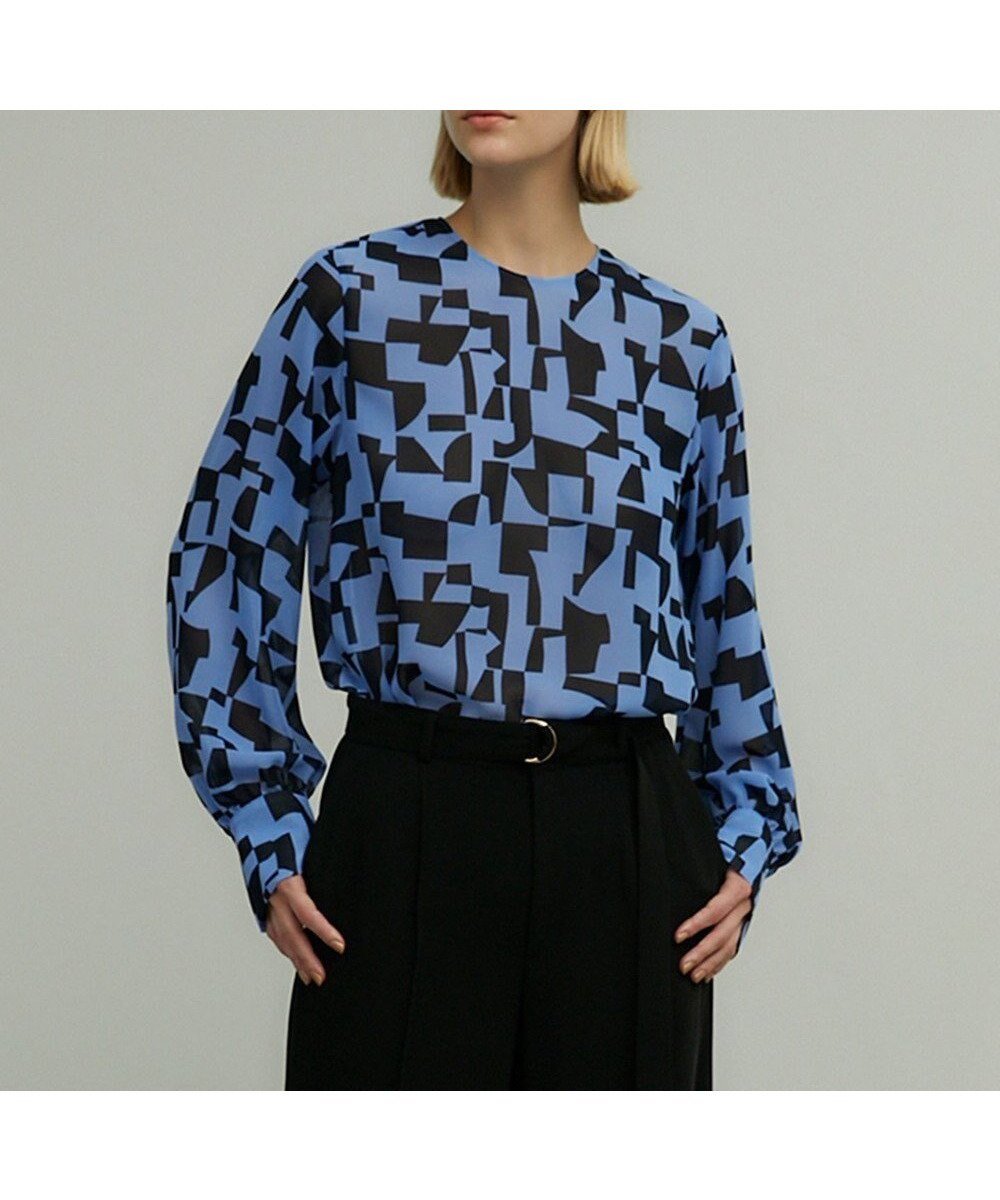 【ベイジ,/BEIGE,】のLUCIE / ノーカラーブラウス インテリア・キッズ・メンズ・レディースファッション・服の通販 founy(ファニー) ファッション Fashion レディースファッション Fashion for Women トップス・カットソー Cut & Sew Tops シャツ・ブラウス・オフィスカジュアル Elegant Blouses & Button-Ups エレガント 上品 Elegant オケージョン Occasion Wear カーディガン Cardigan, Knitwear シンプル Simple, Minimal ジャケット Jacket, Outerwear スタイリッシュ Stylish, Fashionable セットアップ Set-Up, Coordinated Outfit ドレス Dress, One-Piece パターン Pattern, Design Print ボトム Bottoms, Lower Wear モダン Modern, Contemporary モチーフ Motif, Design Theme ビジネス 仕事 通勤 Business / Work / Commuting 夏 Summer 春 Spring S/S・春夏 SS, Spring/Summer, Warm Season Sax × Navy|ID: prp329100004764833 ipo3291000000034495763