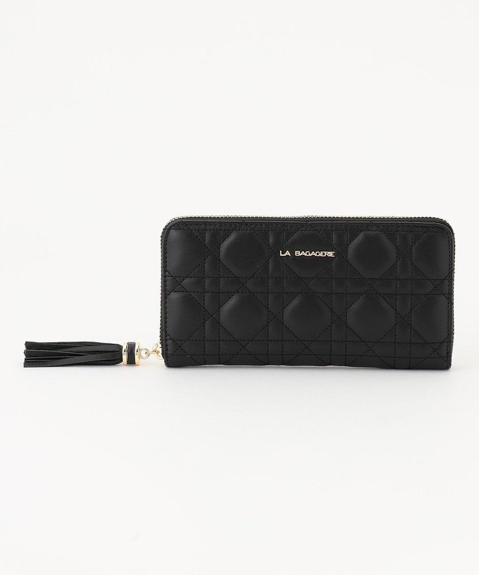 【ラ バガジェリー/LA BAGAGERIE】のシープキルティング ラウンドウォレット インテリア・キッズ・メンズ・レディースファッション・服の通販 founy(ファニー) https://founy.com/ ファッション Fashion レディースファッション Fashion for Women ミニ財布・二つ折り財布 Wallets & Card Cases キルティング Quilted, Quilting キルト Quilt, Quilted Fabric タッセル Tassel, Fringe ポケット Pocket, Pocket Detail ワンポイント One Point, Statement Accent エレガント 上品 Elegant 財布 Wallet, Purse |ID: prp329100004764838 ipo3291000000034495799