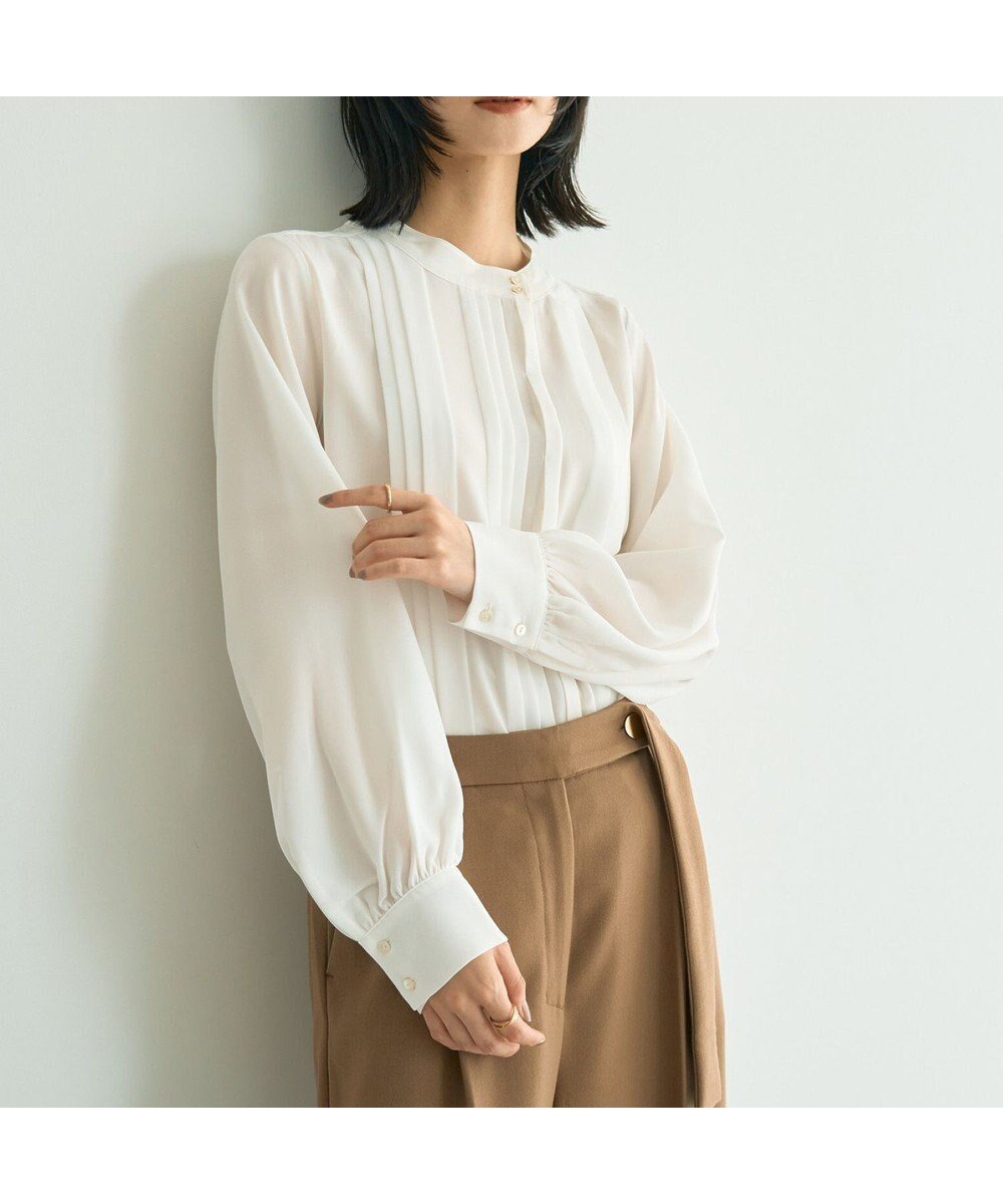 【イェッカ ヴェッカ/YECCA VECCA】のタックデザインブラウス 人気、トレンドファッション・服の通販 founy(ファニー) 　ファッション　Fashion　レディースファッション　Fashion for Women　トップス・カットソー　Cut & Sew Tops　シャツ・ブラウス・オフィスカジュアル　Elegant Blouses & Button-Ups　おすすめ　Recommended / Our Picks　アシンメトリー　Asymmetrical Style　インナー　Innerwear　カフス　Cuff Design　ギャザー　Gathered, Ruffled　ジョーゼット　Georgette, Semi-Sheer Fabric　スリーブ　Sleeve, Long Sleeve / Short Sleeve　ハイネック　High Neck, Mock Neck　フロント　Front, Front Design　ポケット　Pocket, Pocket Detail　A/W・秋冬　Autumn/Winter　 other-1|ID: prp329100004764844 ipo3291000000034495844