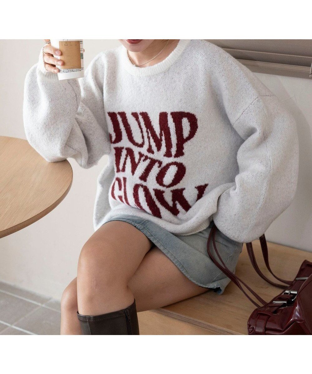 【ウィゴー/WEGO】の【2025年秋冬新作】フラッフィーグラフィックニットBIGプルオーバー 人気、トレンドファッション・服の通販 founy(ファニー) 　ファッション　Fashion　レディースファッション　Fashion for Women　トップス・カットソー　Cut & Sew Tops　ニット　Knit Tops & Sweaters　カジュアルプルオーバー・ニットトップス　Pullovers & Knit Tops / Casual Pullovers　春　Spring　秋　Autumn　グラフィック　Graphic, Graphic Design　スニーカー　Sneakers, Trainers　スマホ　Smartphone, Mobile Device　セーター　Sweater, Knitwear　デニム　Denim, Jeans Material　トレンド　Trend, Trending Now　長袖　Long Sleeve, Full Sleeve　バランス　Balance, Style Balance　冬　Winter / This Winter　A/W・秋冬　Autumn/Winter　 other-1|ID: prp329100004764856 ipo3291000000034495918