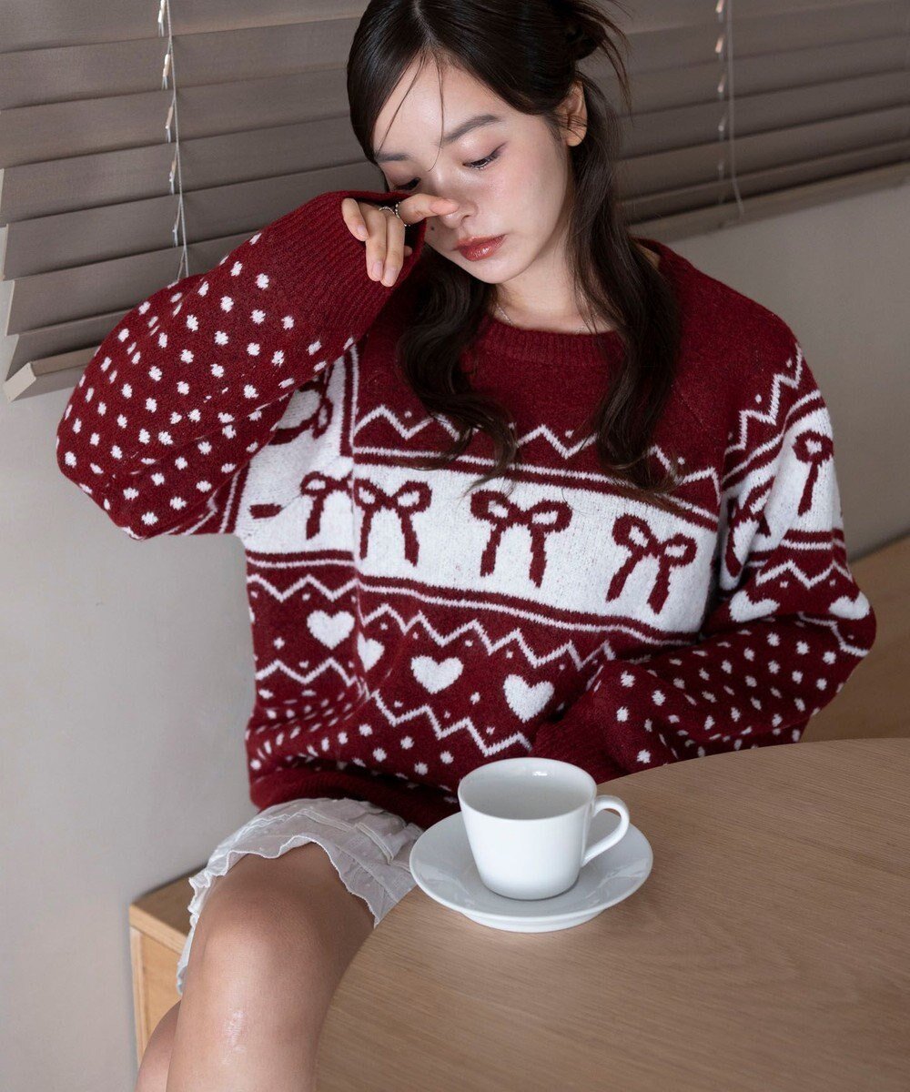 【ウィゴー/WEGO】の【2025年秋冬新作】フラッフィーグラフィックニットBIGプルオーバー インテリア・キッズ・メンズ・レディースファッション・服の通販 founy(ファニー) 　ファッション　Fashion　レディースファッション　Fashion for Women　トップス・カットソー　Cut & Sew Tops　ニット　Knit Tops & Sweaters　カジュアルプルオーバー・ニットトップス　Pullovers & Knit Tops / Casual Pullovers　春　Spring　秋　Autumn　グラフィック　Graphic, Graphic Design　スニーカー　Sneakers, Trainers　スマホ　Smartphone, Mobile Device　セーター　Sweater, Knitwear　デニム　Denim, Jeans Material　トレンド　Trend, Trending Now　長袖　Long Sleeve, Full Sleeve　バランス　Balance, Style Balance　冬　Winter / This Winter　A/W・秋冬　Autumn/Winter　柄6|ID: prp329100004764856 ipo3291000000034495924