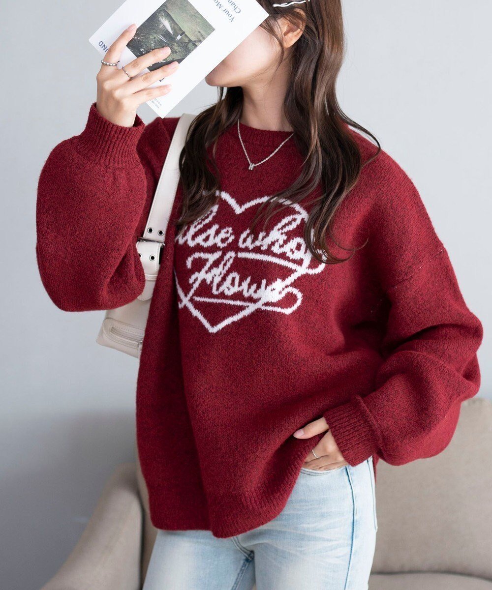 【ウィゴー/WEGO】の【2025年秋冬新作】フラッフィーグラフィックニットBIGプルオーバー インテリア・キッズ・メンズ・レディースファッション・服の通販 founy(ファニー) 　ファッション　Fashion　レディースファッション　Fashion for Women　トップス・カットソー　Cut & Sew Tops　ニット　Knit Tops & Sweaters　カジュアルプルオーバー・ニットトップス　Pullovers & Knit Tops / Casual Pullovers　春　Spring　秋　Autumn　グラフィック　Graphic, Graphic Design　スニーカー　Sneakers, Trainers　スマホ　Smartphone, Mobile Device　セーター　Sweater, Knitwear　デニム　Denim, Jeans Material　トレンド　Trend, Trending Now　長袖　Long Sleeve, Full Sleeve　バランス　Balance, Style Balance　冬　Winter / This Winter　A/W・秋冬　Autumn/Winter　柄8|ID: prp329100004764856 ipo3291000000034495926