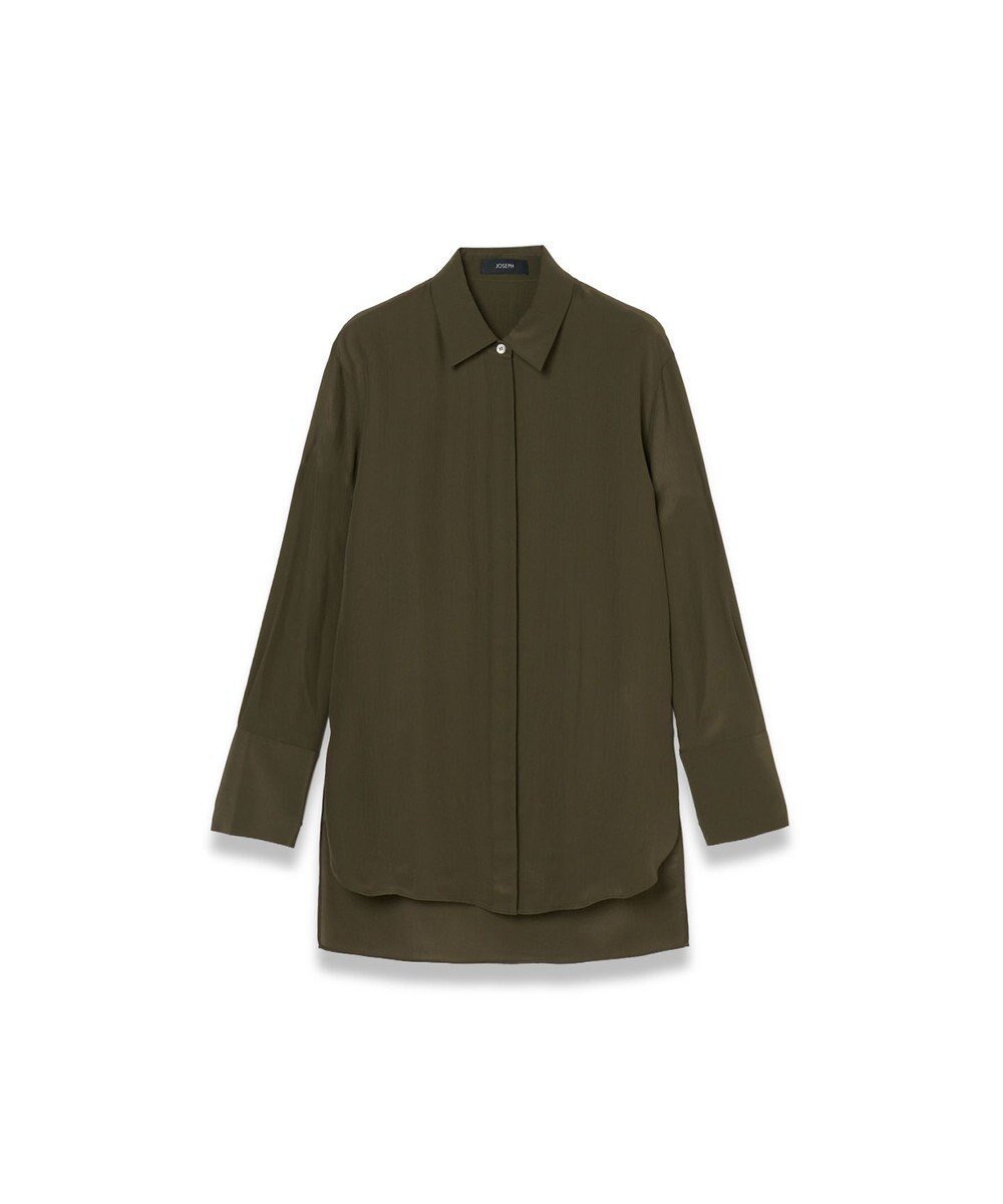 【ジョゼフ/JOSEPH】の【WEB&OUTLET限定】CDC ブレンド シャツカラーブラウス インテリア・キッズ・メンズ・レディースファッション・服の通販 founy(ファニー) ファッション Fashion レディースファッション Fashion for Women トップス・カットソー Cut & Sew Tops シャツ・ブラウス・オフィスカジュアル Elegant Blouses & Button-Ups アウトレット Outlet / Clearance とろみ Fluid, Flowy Fabric シルク Silk, 100% Silk ジャケット Jacket, Outerwear フィット Fit, Slim Fit フロント Front, Front Design レギュラー Regular, Standard Fit エレガント 上品 Elegant A/W・秋冬 Autumn/Winter Hass Avocado|ID: prp329100004764882 ipo3291000000034496073