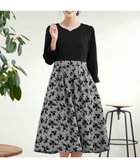 【ティアクラッセ/Tiaclasse】のフロッキードッキングワンピース ブラック×オフチェック|ID: prp329100004764886 ipo3291000000035636125