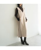 【イェッカ ヴェッカ/YECCA VECCA】のニット切替フェイクスエードジャンスカ Gray Beige|ID: prp329100004764887 ipo3291000000034496092