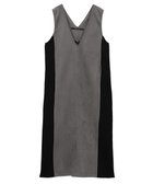 【イェッカ ヴェッカ/YECCA VECCA】のニット切替フェイクスエードジャンスカ Charcoal Gray|ID: prp329100004764887 ipo3291000000034496093