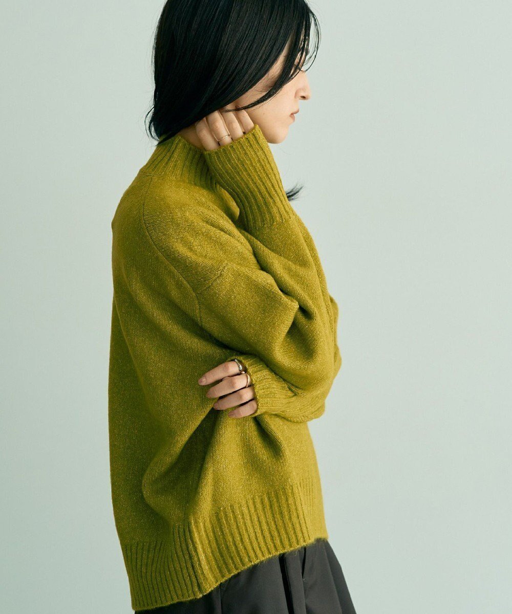 【イェッカ ヴェッカ/YECCA VECCA】のボトルネックソフトニット インテリア・キッズ・メンズ・レディースファッション・服の通販 founy(ファニー) 　ファッション　Fashion　レディースファッション　Fashion for Women　トップス・カットソー　Cut & Sew Tops　ニット　Knit Tops & Sweaters　インナー　Innerwear　ショルダー　Shoulder, Shoulder Strap　セーター　Sweater, Knitwear　ドロップ　Drop Shoulder, Dropped Style　バランス　Balance, Style Balance　ボトム　Bottoms, Lower Wear　ボトルネック　Bottle Neck, Mock Neck　ポケット　Pocket, Pocket Detail　エレガント 上品　Elegant　A/W・秋冬　Autumn/Winter　Lime Green|ID: prp329100004764893 ipo3291000000034496116