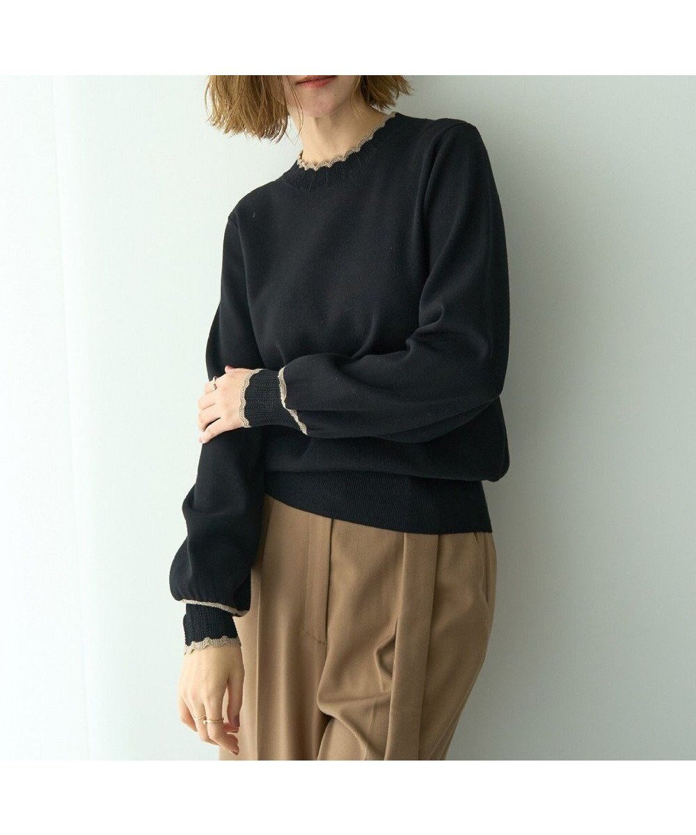 【イェッカ ヴェッカ/YECCA VECCA】のスカラップニット 人気、トレンドファッション・服の通販 founy(ファニー) 　ファッション　Fashion　レディースファッション　Fashion for Women　トップス・カットソー　Cut & Sew Tops　ニット　Knit Tops & Sweaters　おすすめ　Recommended / Our Picks　インナー　Innerwear　シンプル　Simple, Minimal　ジャケット　Jacket, Outerwear　スカラップ　Scallop, Scalloped Edge　セーター　Sweater, Knitwear　フォルム　Silhouette, Form　ボトム　Bottoms, Lower Wear　ポケット　Pocket, Pocket Detail　レギュラー　Regular, Standard Fit　レース　Lace, Lace Fabric　A/W・秋冬　Autumn/Winter　 other-1|ID: prp329100004764894 ipo3291000000034496117