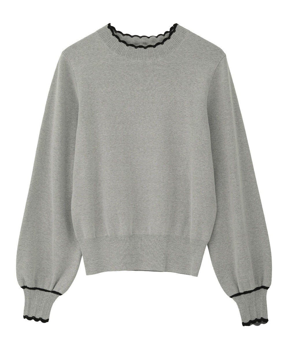 【イェッカ ヴェッカ/YECCA VECCA】のスカラップニット インテリア・キッズ・メンズ・レディースファッション・服の通販 founy(ファニー) 　ファッション　Fashion　レディースファッション　Fashion for Women　トップス・カットソー　Cut & Sew Tops　ニット　Knit Tops & Sweaters　おすすめ　Recommended / Our Picks　インナー　Innerwear　シンプル　Simple, Minimal　ジャケット　Jacket, Outerwear　スカラップ　Scallop, Scalloped Edge　セーター　Sweater, Knitwear　フォルム　Silhouette, Form　ボトム　Bottoms, Lower Wear　ポケット　Pocket, Pocket Detail　レギュラー　Regular, Standard Fit　レース　Lace, Lace Fabric　A/W・秋冬　Autumn/Winter　Gray Mixture|ID: prp329100004764894 ipo3291000000034496120