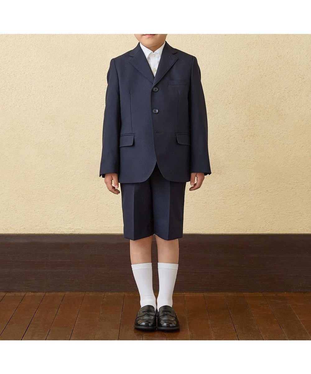 【ミキハウスホットビスケッツ/MIKI HOUSE HOT BISCUITS / KIDS】の【ミキハウス】【110-130cm】 ウールサキソニー素材のスーツ インテリア・キッズ・メンズ・レディースファッション・服の通販 founy(ファニー) ファッション Fashion キッズファッション Fashion for Kids おすすめ Recommended / Our Picks ジャケット Jacket, Outerwear スーツ Suit, Formalwear セットアップ Set-Up, Coordinated Outfit セレモニー Ceremony パーティ Party, Party Style フィット Fit, Slim Fit フォーマル Formal, Dressy リボン Ribbon, Bow エレガント 上品 Elegant 入学式 Entrance Ceremony 夏 Summer S/S・春夏 SS, Spring/Summer, Warm Season A/W・秋冬 Autumn/Winter 結婚式 Wedding 紺|ID: prp329100004765881 ipo3291000000034505012