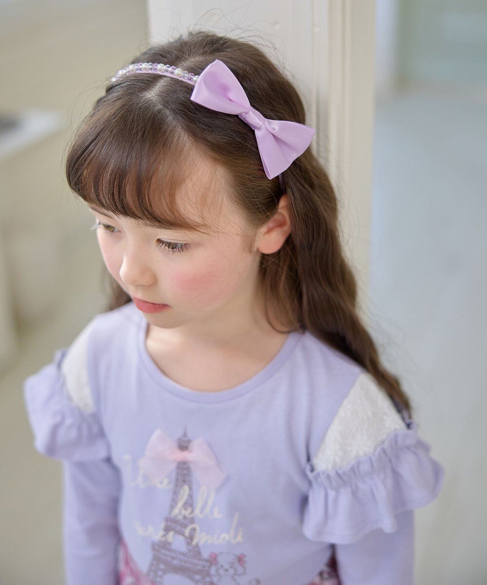【エニィ/ANY / KIDS】のビーズ × リボン カチューシャ インテリア・キッズ・メンズ・レディースファッション・服の通販 founy(ファニー) ファッション Fashion キッズファッション Fashion for Kids おすすめ Recommended / Our Picks アクセサリー Fashion Accessories サテン Satin, Glossy Fabric シンプル Simple, Minimal リボン Ribbon, Bow 夏 Summer 春 Spring S/S・春夏 SS, Spring/Summer, Warm Season ラベンダー|ID: prp329100004765893 ipo3291000000034505048