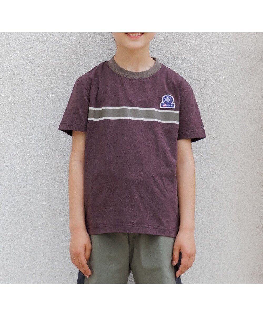 【ジェイ プレス/J.PRESS / KIDS】の【速乾】【100-130cm】ラインプリント Tシャツ インテリア・キッズ・メンズ・レディースファッション・服の通販 founy(ファニー) 　ファッション　Fashion　キッズファッション　Fashion for Kids　トップス・カットソー　Cut & Sew Tops　春　Spring　カットソー　Cut and Sewn Top　シンプル　Simple, Minimal　スマホ　Smartphone, Mobile Device　トレンド　Trend, Trending Now　定番　Standard, Basic Item　人気　Popular, Best Seller　プリント　Print, Printed Pattern　ベーシック　Basic, Essential　半袖　Short Sleeve, Half Sleeve　S/S・春夏　SS, Spring/Summer, Warm Season　夏　Summer　エレガント 上品　Elegant　2025年　2025　2025春夏・S/S　Spring/Summer 2025 SS25　ダークブラウン系|ID: prp329100004765902 ipo3291000000034505085