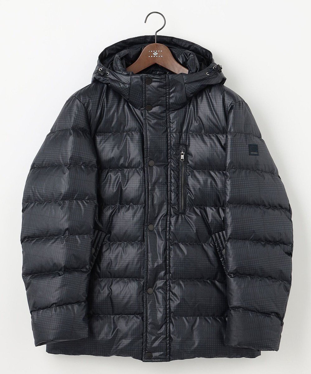 【ジョセフ アブード/JOSEPH ABBOUD / MEN】の【撥水/フード取り外し可/ダウン】パウダータフタ ダウン ブルゾン インテリア・キッズ・メンズ・レディースファッション・服の通販 founy(ファニー) 　ファッション　Fashion　メンズファッション　Fashion for Men　アウター　Men's Coats Outerwear　ブルゾンジャケット / カジュアルアウター　Bomber Jackets & Blousons　軽量　Lightweight, Ultra Light　ジャケット　Jacket, Outerwear　タフタ　Taffeta, Structured Fabric　ダウン　Down, Puffer　チェック　Check, Plaid, Tartan　パウダー　Powder, Soft Tone　ブルゾン　Blouson, Bomber Jacket　プリント　Print, Printed Pattern　A/W・秋冬　Autumn/Winter　ネイビー系4|ID: prp329100004765910 ipo3291000000034505109