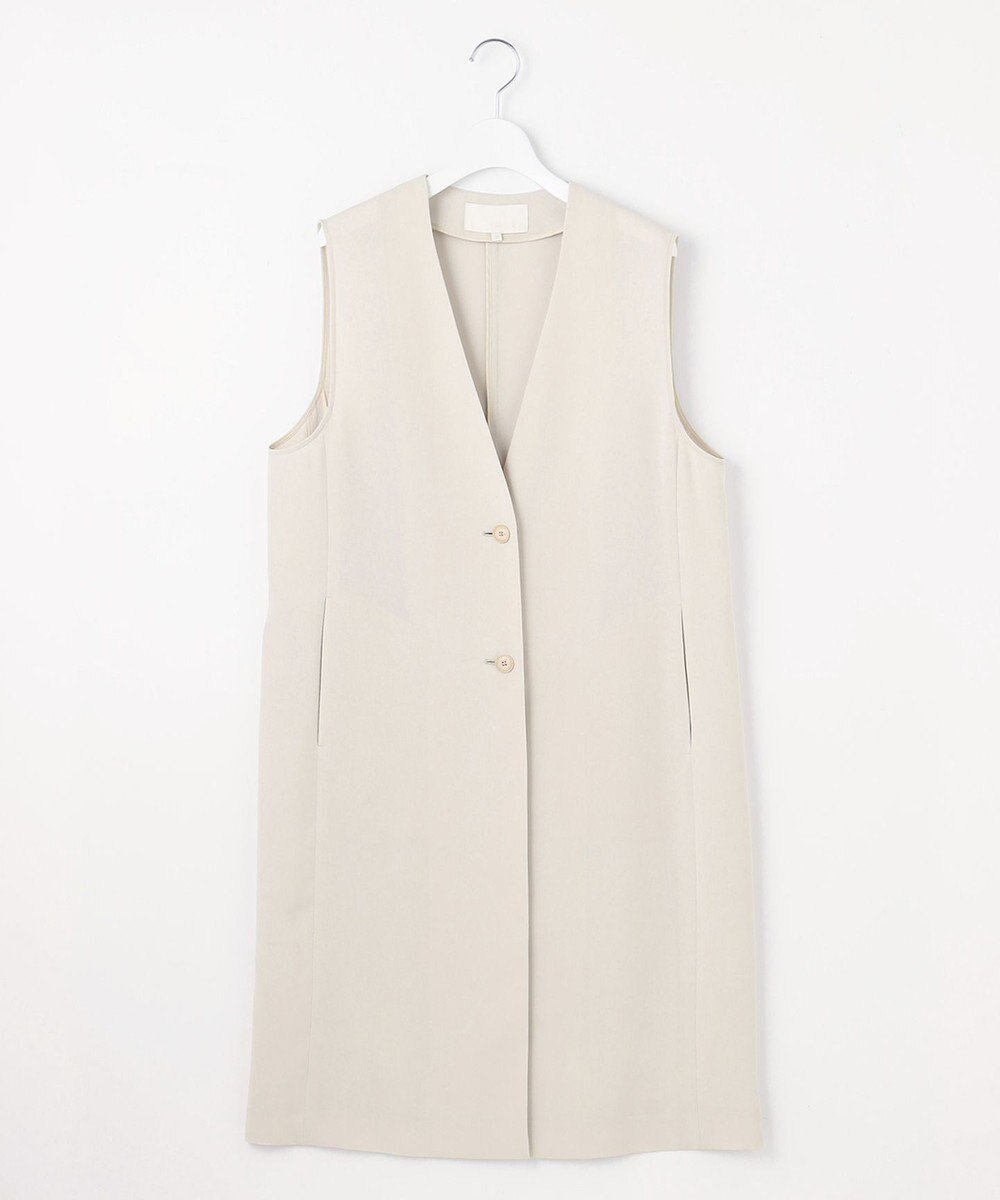 【自由区/JIYU-KU】の【セットアップ対応・UVカット・接触冷感・洗える】ライトストレッチ ジレ インテリア・キッズ・メンズ・レディースファッション・服の通販 founy(ファニー) 　ファッション　Fashion　レディースファッション　Fashion for Women　アウター　Coat / Outerwear Collection　トップス・カットソー　Cut & Sew Tops　ベスト&ジレ / 重ね着スタイル　Vests & Gilets　セットアップ　Matching Sets　レディーストップス・ブラウス　Tops & Blouses / Assorted Women's Tops　おすすめ　Recommended / Our Picks　ウォッシャブル　Machine Washable　カットソー　Cut and Sewn Top　カーディガン　Cardigan, Knitwear　シンプル　Simple, Minimal　ジャケット　Jacket, Outerwear　ストレッチ　Stretch, Stretchy Fabric　セットアップ　Set-Up, Coordinated Outfit　ベスト　Vest, Waistcoat　ロング　Long, Long-Length　夏　Summer　春　Spring　S/S・春夏　SS, Spring/Summer, Warm Season　洗える　Machine Washable　ベージュ|ID: prp329100004765931 ipo3291000000034505208