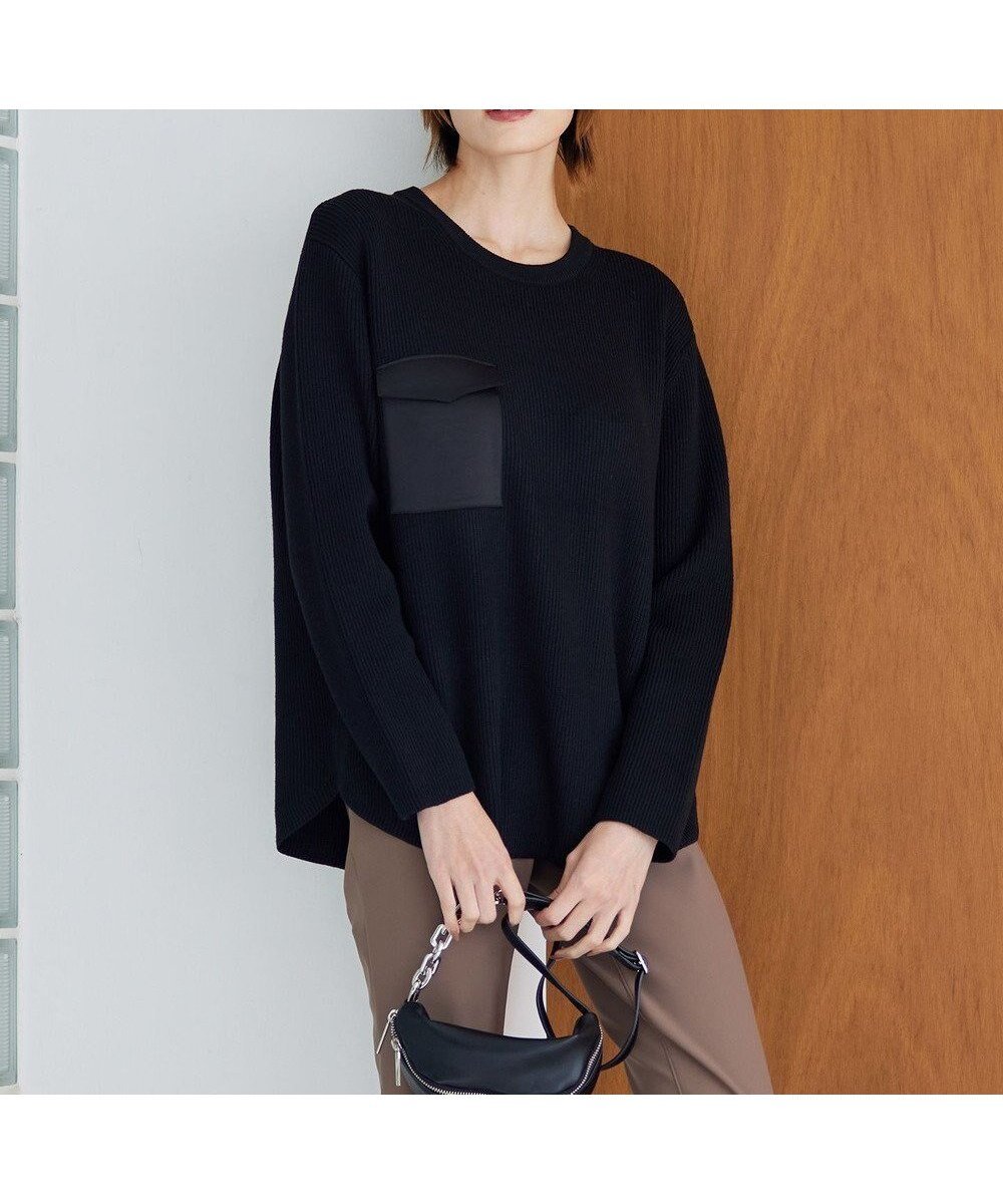 【アイシービー/iCB】の【WEB限定・洗える】ウールポリエステル クルーネックプルオーバー 人気、トレンドファッション・服の通販 founy(ファニー) ファッション Fashion レディースファッション Fashion for Women トップス・カットソー Cut & Sew Tops ニット Knit Tops & Sweaters カジュアルプルオーバー・ニットトップス Pullovers & Knit Tops / Casual Pullovers 洗える Machine Washable 畦 Ribbed Knit コンパクト Compact, Small Size サテン Satin, Glossy Fabric セーター Sweater, Knitwear ポケット Pocket, Pocket Detail A/W・秋冬 Autumn/Winter 2023年 2023 2023-2024秋冬・A/W Autumn/Winter 2023–24 AW23–24 other-1|ID: prp329100004765936 ipo3291000000034505240