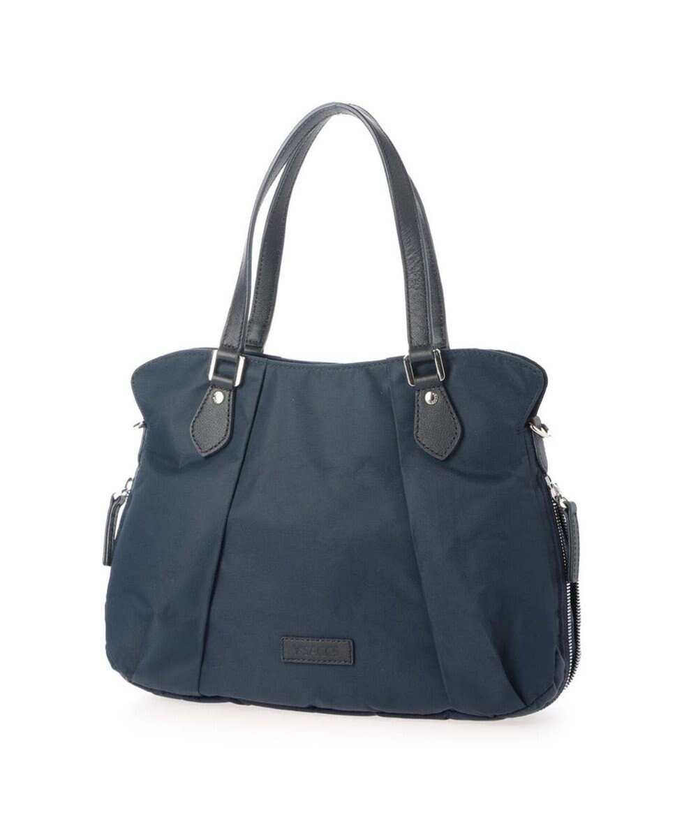 【イザック/Y'SACCS】のリサイクルナイロン フロントタック2wayトート Sサイズ インテリア・キッズ・メンズ・レディースファッション・服の通販 founy(ファニー) 　ファッション　Fashion　レディースファッション　Fashion for Women　バッグ　Bags　シェイプ　Shape, Slim Fit　シンプル　Simple, Minimal　ダブル　Double, Double-Breasted　フォルム　Silhouette, Form　フロント　Front, Front Design　ポケット　Pocket, Pocket Detail　台形　A-Line, Trapezoid Shape　ネイビー|ID: prp329100004765939 ipo3291000000034505270