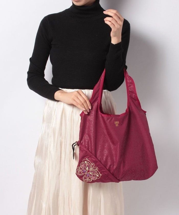 【アナスイ/ANNA SUI】のユースフル エコバッグ インテリア・キッズ・メンズ・レディースファッション・服の通販 founy(ファニー) https://founy.com/ ファッション Fashion レディースファッション Fashion for Women バッグ Bags コンパクト Compact, Small Size バタフライ Butterfly, Butterfly Motif 日本製 Made In Japan |ID: prp329100004765945 ipo3291000000034505346
