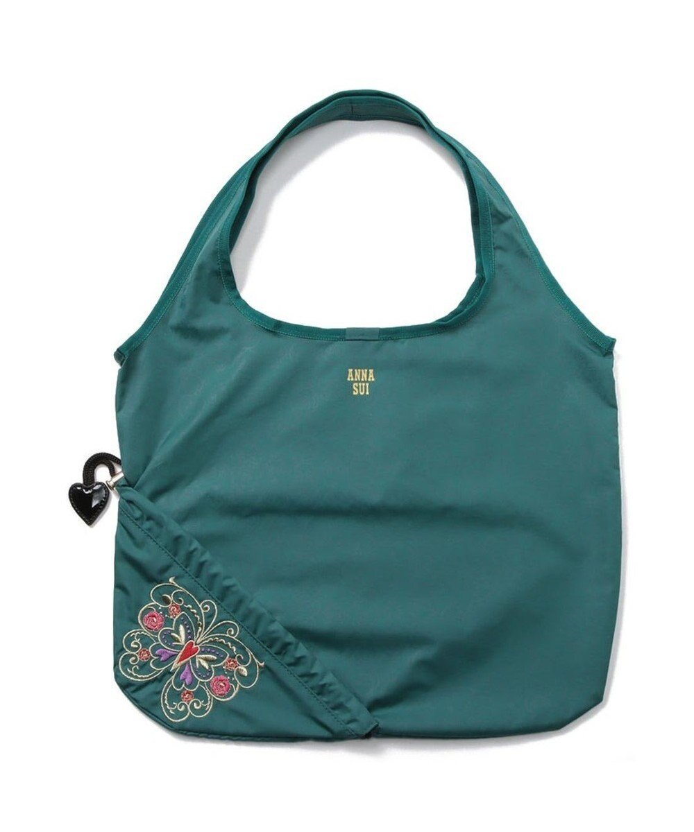 【アナスイ/ANNA SUI】のユースフル エコバッグ インテリア・キッズ・メンズ・レディースファッション・服の通販 founy(ファニー) 　ファッション　Fashion　レディースファッション　Fashion for Women　バッグ　Bags　コンパクト　Compact, Small Size　バタフライ　Butterfly, Butterfly Motif　日本製　Made In Japan　ターコイズ|ID: prp329100004765945 ipo3291000000034505348