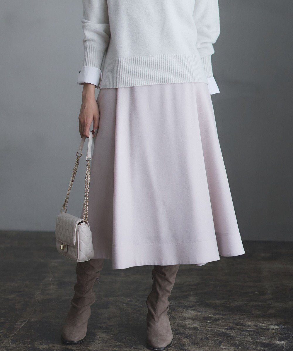 【組曲/KUMIKYOKU】の【WEB一部店舗限定】ウールジョーゼット フレアスカート インテリア・キッズ・メンズ・レディースファッション・服の通販 founy(ファニー) 　ファッション　Fashion　レディースファッション　Fashion for Women　スカート　Skirts　Aライン・フレアスカート　A-Line & Flared Skirts　シンプル　Simple, Minimal　ジョーゼット　Georgette, Semi-Sheer Fabric　ドレープ　Drape, Draping Fabric　フレア　Flare, Flared　A/W・秋冬　Autumn/Winter　ローズ系|ID: prp329100004765946 ipo3291000000034505356