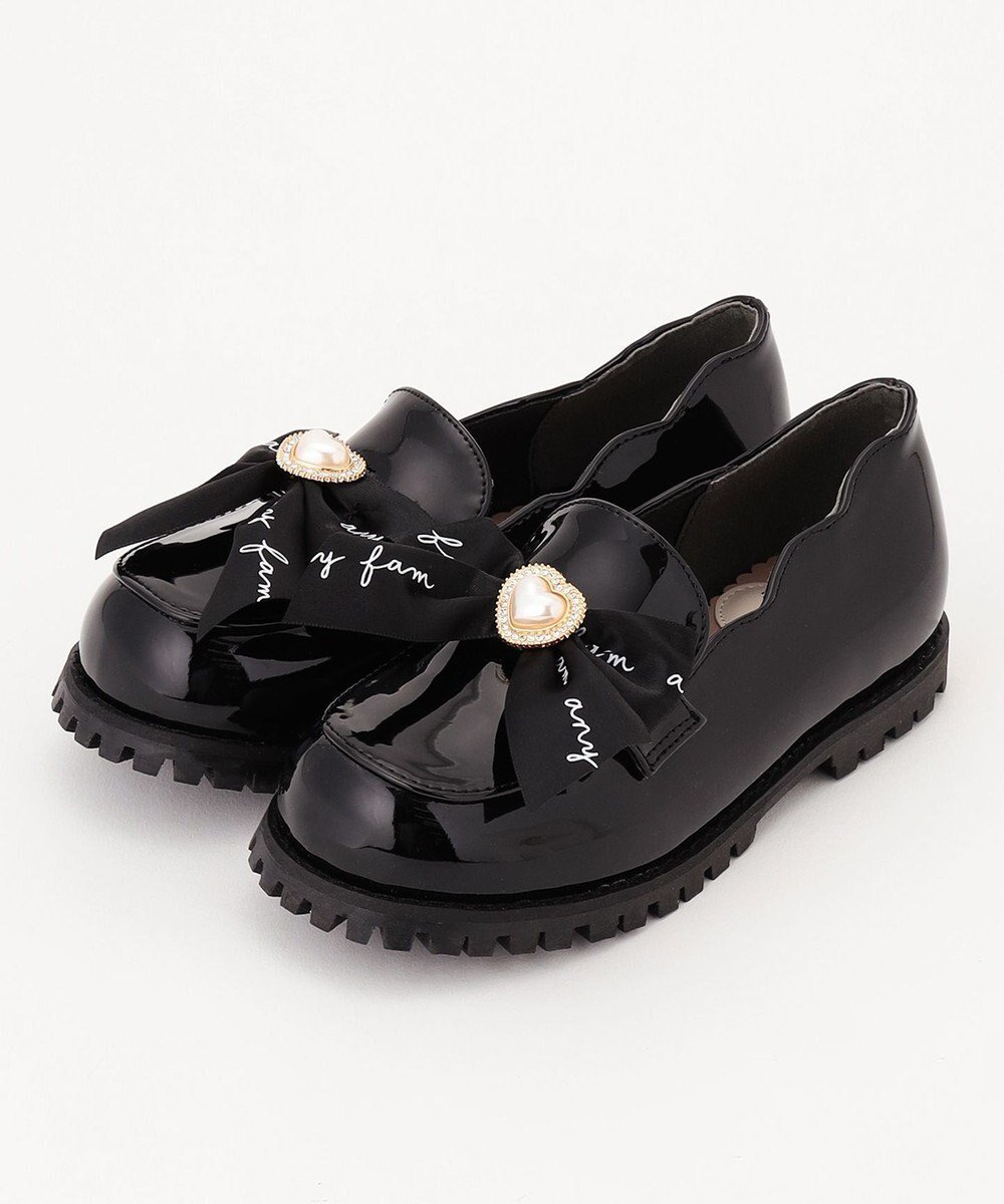 【エニィ/ANY / KIDS】のリボン ローファー インテリア・キッズ・メンズ・レディースファッション・服の通販 founy(ファニー) 　ファッション　Fashion　キッズファッション　Fashion for Kids　オケージョン　Occasion Wear　シューズ　Shoes, Footwear　スマホ　Smartphone, Mobile Device　トレンド　Trend, Trending Now　人気　Popular, Best Seller　ビジュー　Bijou, Jewel-like Accent　ラップ　Wrap, Wrap Design　リボン　Ribbon, Bow　A/W・秋冬　Autumn/Winter　再入荷　Restock / Back in Stock　ブラック|ID: prp329100004766644 ipo3291000000034515134