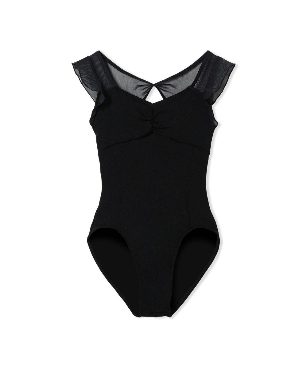 【チャコット/Chacott / KIDS】のノースリーブレオタード インテリア・キッズ・メンズ・レディースファッション・服の通販 founy(ファニー) 　ファッション　Fashion　キッズファッション　Fashion for Kids　ギャザー　Gathered, Ruffled　ストレッチ　Stretch, Stretchy Fabric　ノースリーブ　Sleeveless, No-Sleeve　フリル　Frill, Ruffle　リボン　Ribbon, Bow　人気　Popular, Best Seller　ブラック|ID: prp329100004766648 ipo3291000000034515162