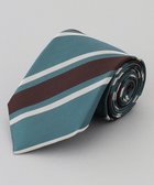 【五大陸/gotairiku / MEN】の【日本製】西陣ネクタイ_レジメンタルストライプ柄 ターコイズブルー系1|ID: prp329100004766661 ipo3291000000034515229